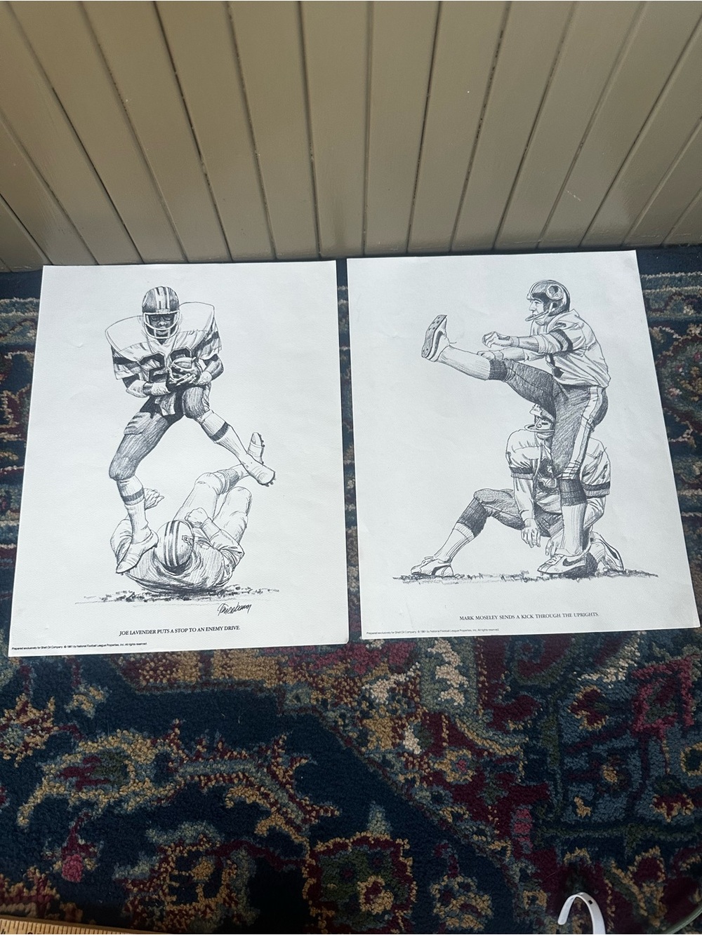 Shell Oil x NFL 1981 Washington Redskins Promotional Prints a lot of 2